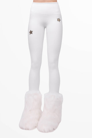 Verbier Winter Leggings da Sci Super Warm Bianco e Oro