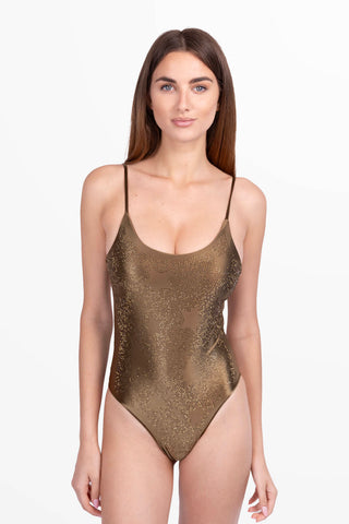 Costume Intero Diamond in Lycra Setata