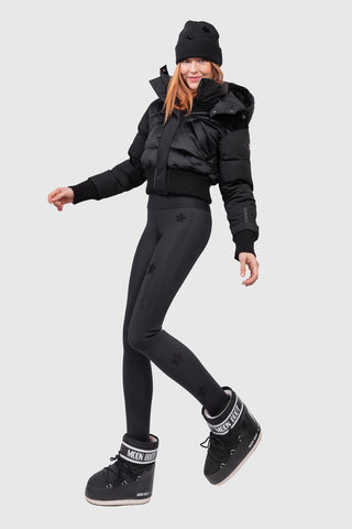 Megeve Velvet Giacca da Sci Cropped Black