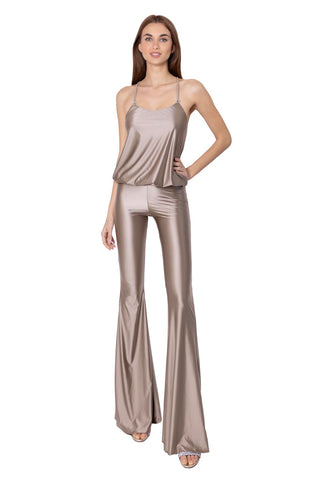 Moonlight Jumpsuit in Lycra Setata Sabbia