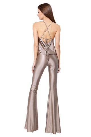 Moonlight Jumpsuit in Lycra Setata Sabbia