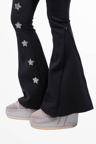 Megeve Winter Leggings da sci Super Warm Nero e Oro