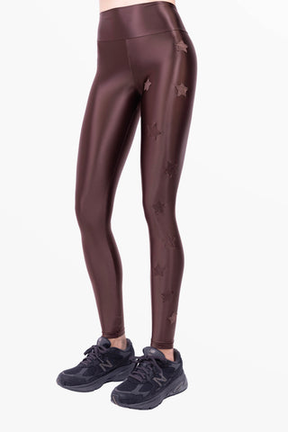 Cascade Leggings in Lycra Setata Chocolate 10 Stelle
