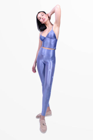 Cascade Leggings in Lycra Setata Cielo
