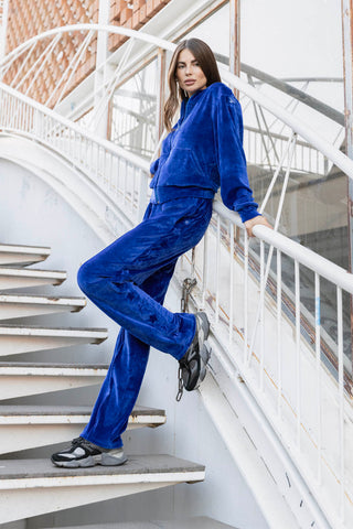 Sunday Diamond Pantalone Tuta in Ciniglia Soft-Touch