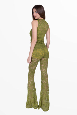 Transparence Tank Top in Pizzo Lime