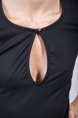 Body manica lunga scollatura a goccia