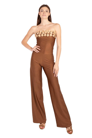 Fascia di Stelle jumpsuit  Braun-goldener
