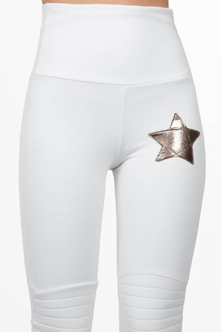 Courchevel Leggings da sci bianco