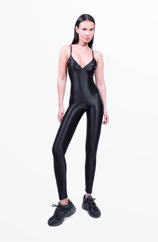 Diamond Jumpsuit Gamba Dritta Nero