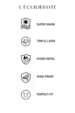 Icefall Winter da Sci Leggings Super Warm Nero e Oro
